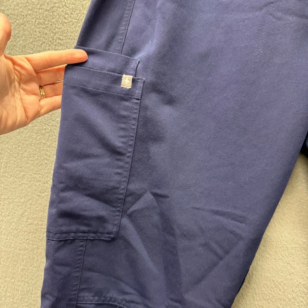 FIGS Axim Scrub Pants Mens XL Navy‎ Blue Medical Drawstring Elastic Waist